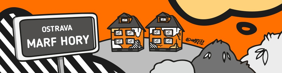 Ilustrace s domy ve stylu MARF