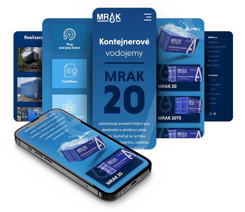Responzivní zobrazení nových webových stránek MRAK